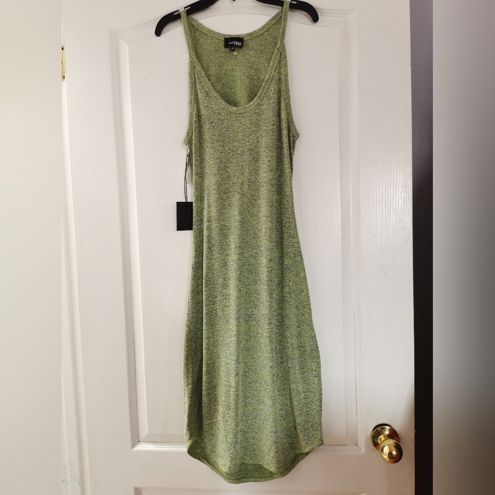 NWT Aritzia Wilfred Free Yasmi Dress Heather fluro Green size Medium - Picture 2 of 8